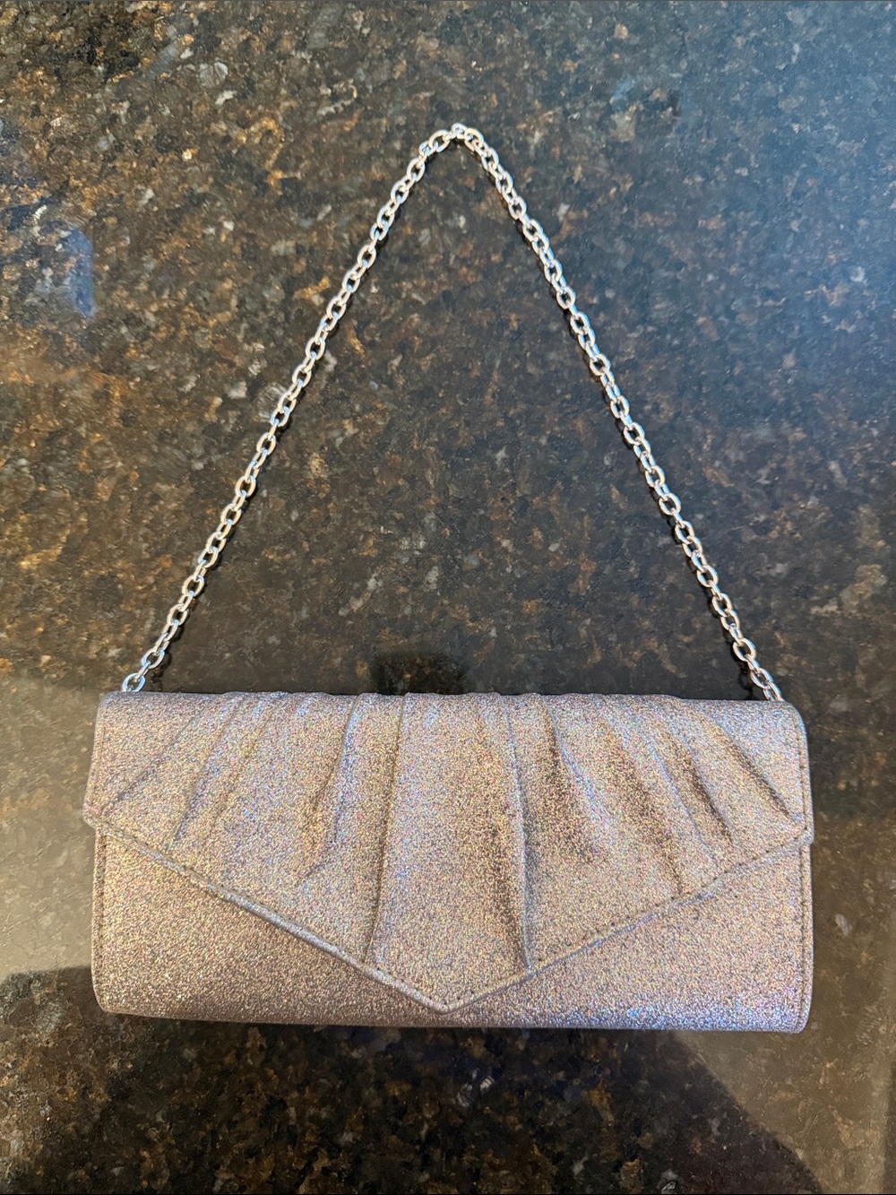 Payless Sparkle Envelope Clutch with Chain Strap